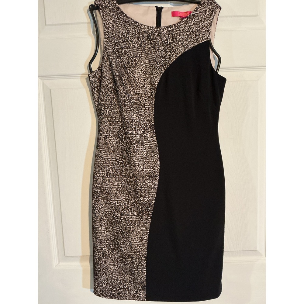 Catherine Catherine Malandrino Colorblock Sheath Dress Black White Size 6 Sleeve